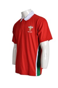 P463專造polo衫  獨家設計poloshirt   polo衫網站  poloshirt批發商HK    紅色  撞色領白色